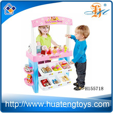 New Multifunctional Supermarket Play Set,kids pretend priate market stall play set with scanner H155718